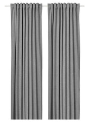 Block Out Curtains 1 Pair Grey 135x300cm