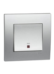 Vivace 2 Gang 2-Pole Switch With Neon Indicator 8.7 x 8.6 x 3.7cm 250 VAC 45A