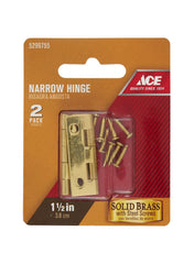 Ace Brass Narrow Hinge 2Pcs 3.8cm