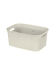 Cedarattan Plastic Laundry Basket 50 L Off White