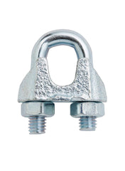 Diall Zinc-Plated Steel Wire Rope Clamp Pack 90 x 8mm 2Pcs