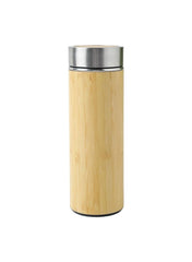 Bamboo And Stainless Steel Vacuum Insulated Double Wall Bottle