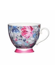 Kitchen Craft Fine Bone China Footed Floral Mug 400ml