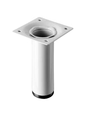 Hettich Steel Furniture Leg in White 30 X 100mm