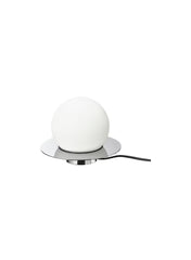 Table Wall Lamp Chrome Plated Opal White Glass
