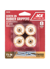 Ace Screw On Rubber Grippers 3.2cm 8Pcs