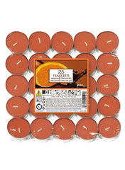 Tealight Candle Pack Orange 25Pcs