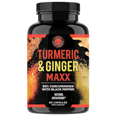 Turmeric Curcumin And Ginger Maxx Dietary Supplement - 60 Capsules