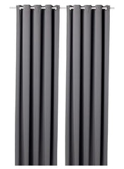 Block Out Curtains 1 Pair Grey 145x300cm