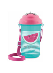 Cup With Flip-Top Straw Pink 400ml 4/102