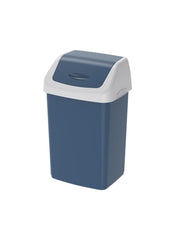 Cosmoplast Plastic Flip Top Waste Bin With Swing Lid 20 L Pearl Blue