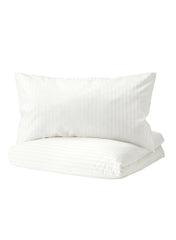 Duvet Cover And 2 Pillow Cases White 240 x 220 By 50 x 80 Cm