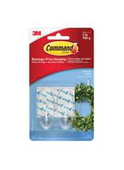 3M Command Medium Clear Hooks With Strips Holiday Pack