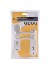 Yale 2 Lever Lock With Handle Set Brass