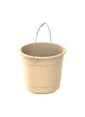 Ex Round Plastic Bucket W Steel Handle 3L Ivory