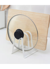 Cutting Board And Lid Stand White Colour 14Cm