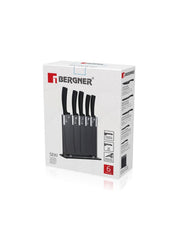 Seki Nonstick Stainless Steel Knife Set With Stand 6Pcs