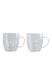 Double Wall Glass Tea Mug Set 300Ml 2Pcs