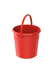 Dx Round Plastic Bucket W Handle 5L Red