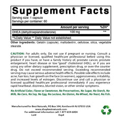 Dhea 100Mg Dietary Supplement - 60 Capsules